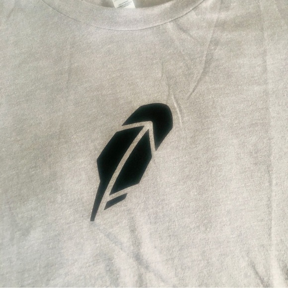 Bella Canvas Robinhood Logo Tee Grey Short Sleeve Men's Unisex size Large - Picture 4 of 13